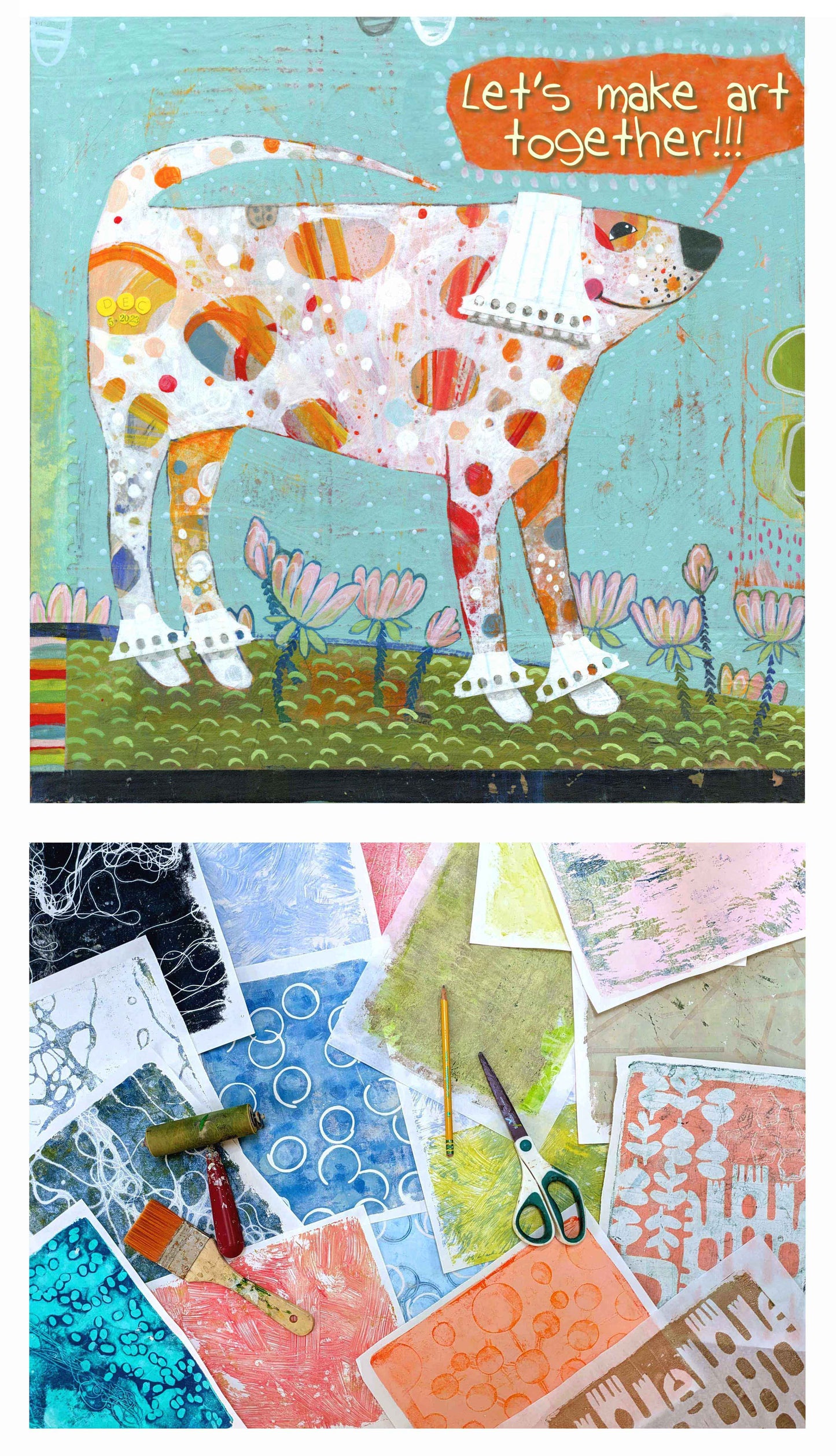 Mixed Media and Collage Workshop at Judy's Studio July 4-6